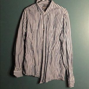 Blue stripped button down